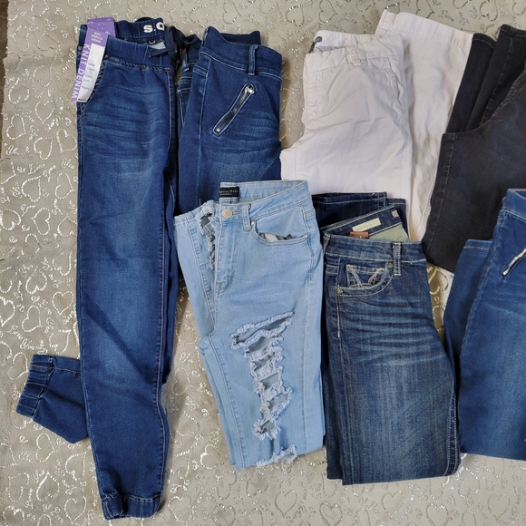 Lot Of 7 Sz 0 2 Jeans Pants Gap Kut From Kloth SONG NWT Joggers Wholesale Bundle - Picture 2 of 12